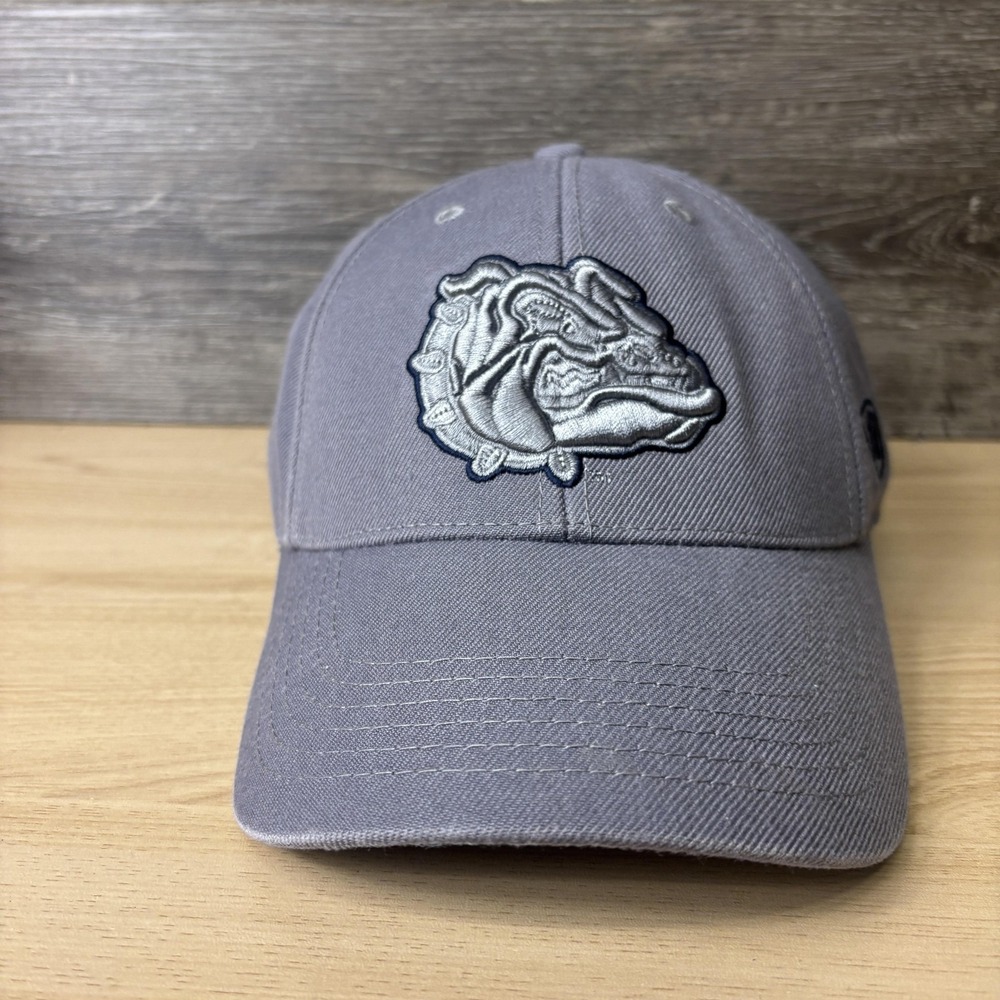 Gonzaga Bulldogs Hat Cap Fitted Mens 7 1/4 Gray NCAA Basketball Memory Fit